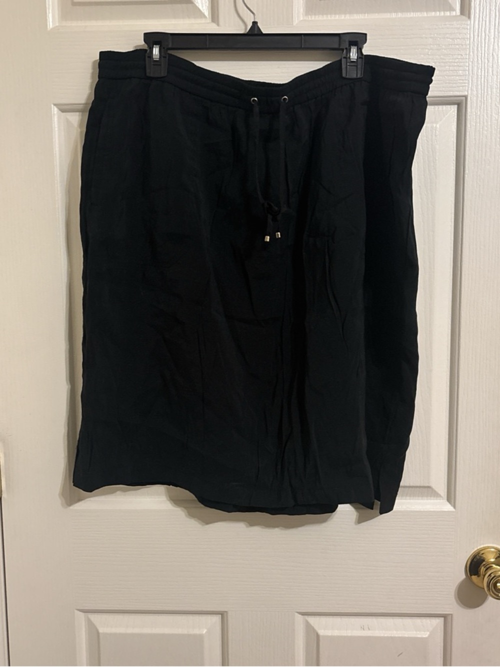 Jones New York Black Midi Drawstring Skirt